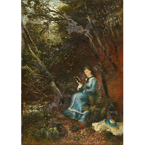 OTTO BAISCH : Lesende Dame im Wald (DOBIASCHOFSKY AUKTIONEN AG)