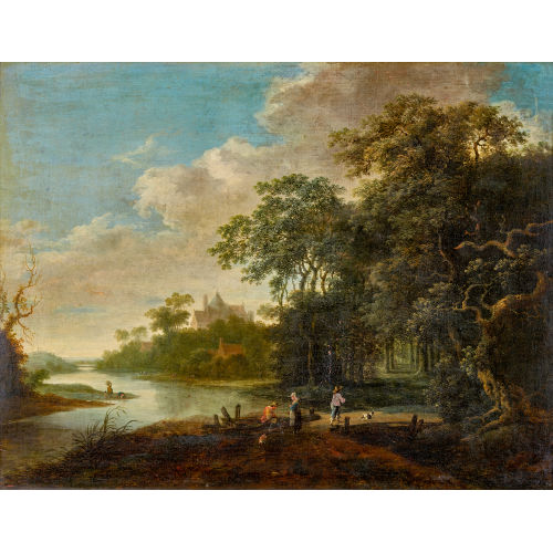 JOHANN CHRISTIAN BRAND : Flusslandschaft mit Figurenstaffage (DOBIASCHOFSKY AUKTIONEN AG)