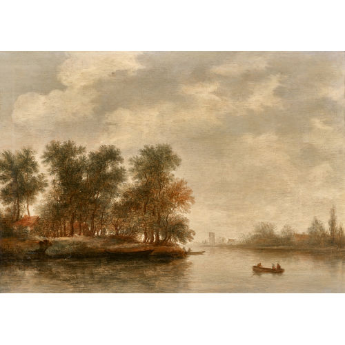 JAN JOSEFSZ. VAN GOYEN : Flusslandschaft mit Ruderboot (DOBIASCHOFSKY AUKTIONEN AG)