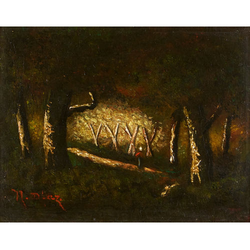 NARCISSE VIRGILE DIAZ DE LA PE�A : B�uerin im Wald (DOBIASCHOFSKY AUKTIONEN AG)