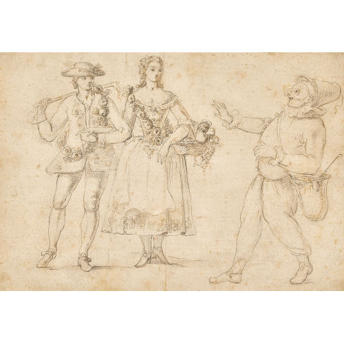 PIETRO NOVELLI : Trachtenpaar mit Pulcinella (DOBIASCHOFSKY AUKTIONEN AG)