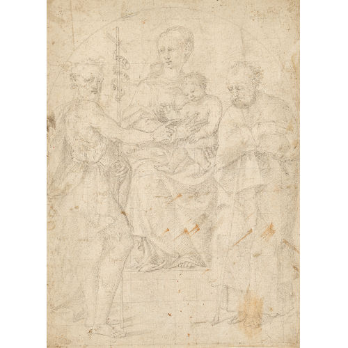 FRANCESCO MENZOCCHI : Die Heilige Familie mit Johannes dem T�ufer (DOBIASCHOFSKY AUKTIONEN AG)