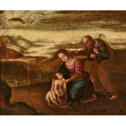 17./18. JH. ITALIEN : Heilige Familie mit dem Lamm (DOBIASCHOFSKY AUKTIONEN AG)