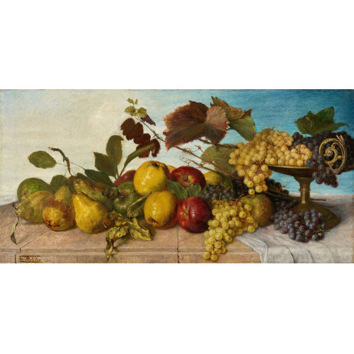 FRANZ MOLITOR : Stillleben mit Trauben, pfeln und Birnen (DOBIASCHOFSKY AUKTIONEN AG)