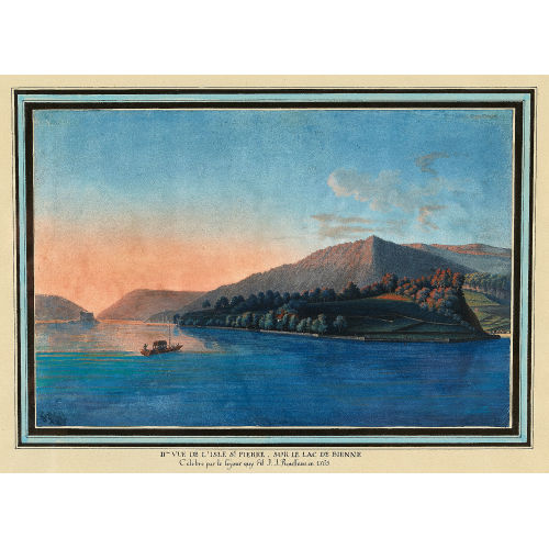 JOHANN JOSEPH HARTMANN : 'IIme vue de l'Isle St. Pierre, sur le Lac de Bienne...' (DOBIASCHOFSKY AUKTIONEN AG)