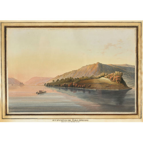 JOHANN JOSEPH HARTMANN : 'Seconde vue de l'Isle St. Pierre sur le Lac de Bienne' (DOBIASCHOFSKY AUKTIONEN AG)