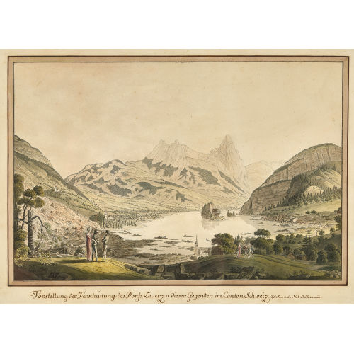 JOHANN JAKOB ASCHMANN : 'Von der Versch�ttung des Dorfs Lauerz u. dieser Gegenden im Canton Schweiz' (DOBIASCHOFSKY AUKTIONEN AG)