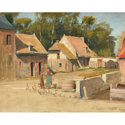 AUGUSTE FR�D�RIC DUFAUX : 'Ferme au Tr�port' (DOBIASCHOFSKY AUKTIONEN AG)