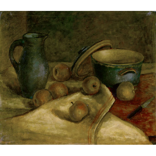 HANS ZAUGG : Stillleben mit Krug, Deckelgef�ss und �pfeln (DOBIASCHOFSKY AUKTIONEN AG)