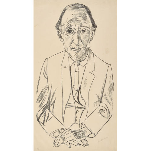 MAX BECKMANN : 'Bildnis des Komponisten Frederik Delius' (DOBIASCHOFSKY AUKTIONEN AG)