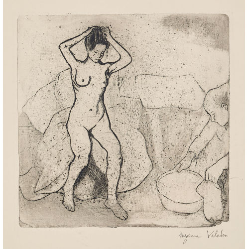 SUZANNE VALADON : 'Catherine pr�pare le tub et Louise nue se coiffe' (DOBIASCHOFSKY AUKTIONEN AG)