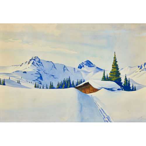 E. PFISTER : Winterliche Berglandschaft (DOBIASCHOFSKY AUKTIONEN AG)