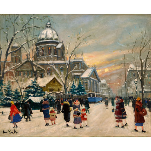 ANTAL BERKES : Winterliches Budapest (DOBIASCHOFSKY AUKTIONEN AG)