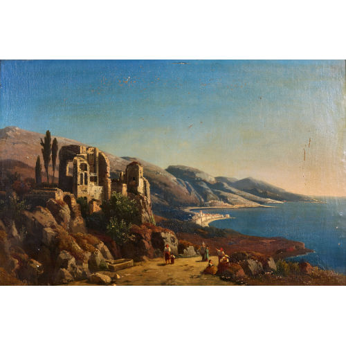 FRIEDRICH WILHELM SCHREINER : Italienische K�stenlandschaft (DOBIASCHOFSKY AUKTIONEN AG)