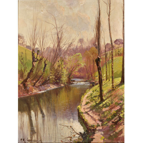 19./20. JH. FRANKREICH : Fr�hlingslandschaft mit Bach (DOBIASCHOFSKY AUKTIONEN AG)