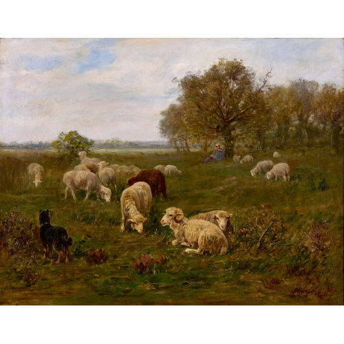 ALBERT CHARPIN : Berg�re et ses moutons (DOBIASCHOFSKY AUKTIONEN AG)