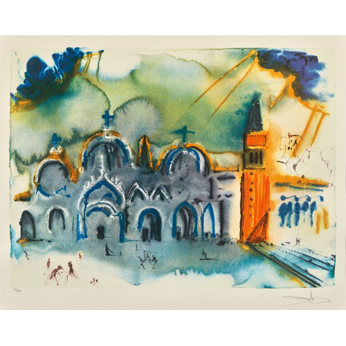 SALVADOR DAL� : 'Venise (La Basilique et le Campanile)' (DOBIASCHOFSKY AUKTIONEN AG)
