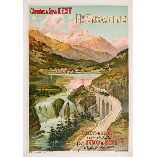 FR�D�RIC HUGO D' AL�SI : 'Hte. Engadine Chemin de Fer de l'Est' (DOBIASCHOFSKY AUKTIONEN AG)