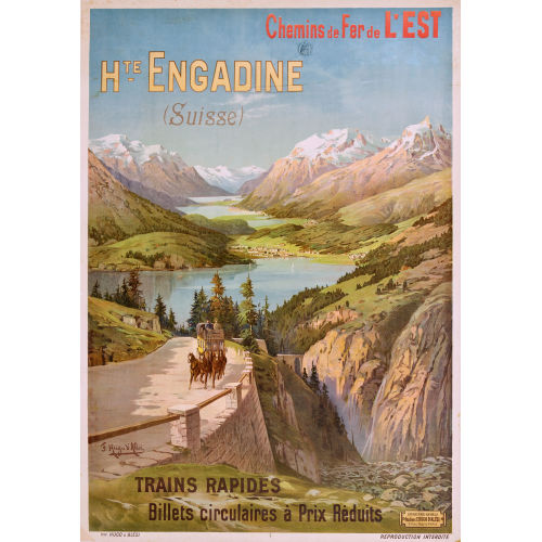 FR�D�RIC HUGO D' AL�SI : 'Hte. Engadine Chemin de Fer de l'Est' (DOBIASCHOFSKY AUKTIONEN AG)
