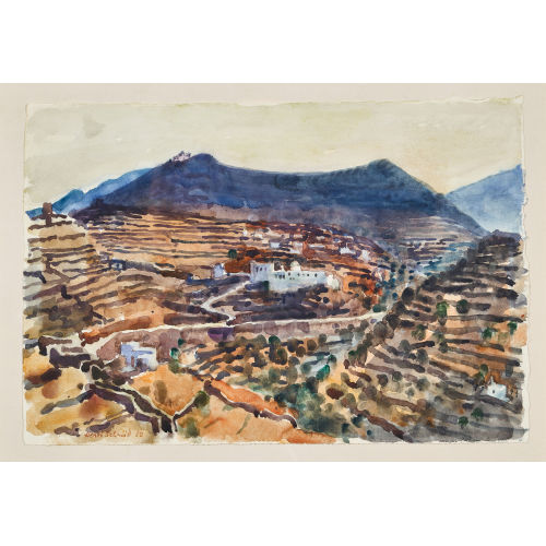 HENRI SCHMID : Tunesische H�gellandschaft bei Monastir (DOBIASCHOFSKY AUKTIONEN AG)