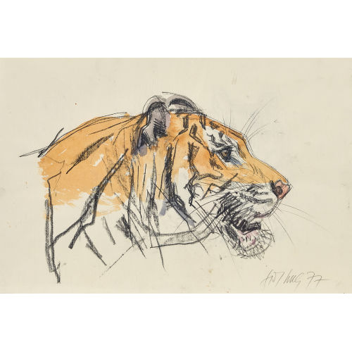 FRITZ HUG : Tigerkopf (DOBIASCHOFSKY AUKTIONEN AG)