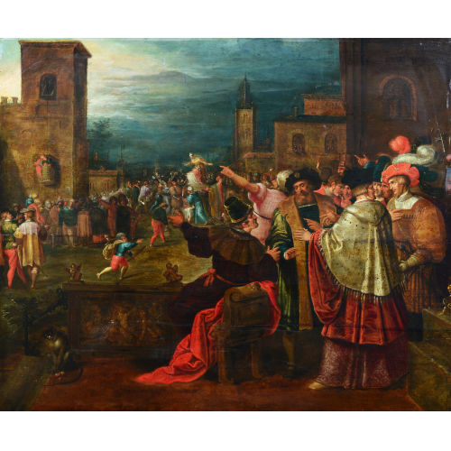 FRANS II FRANCKEN : 'Virgil im Korb' (DOBIASCHOFSKY AUKTIONEN AG)