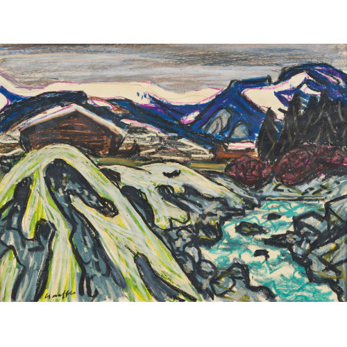 FRED STAUFFER : Vorfr�hlingslandschaft (DOBIASCHOFSKY AUKTIONEN AG)