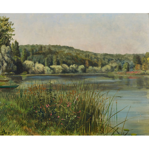 J. BRESSIN : Flusslandschaft im Sommer (DOBIASCHOFSKY AUKTIONEN AG)