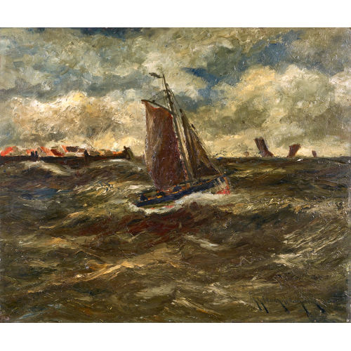 19. JH. FRANKREICH : Segelschiffe auf rauer See (DOBIASCHOFSKY AUKTIONEN AG)