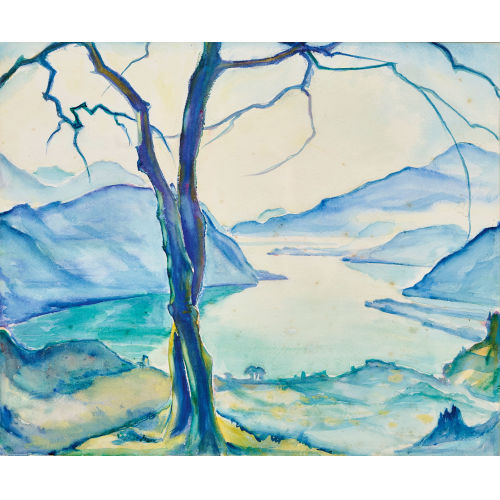 CLARA PORGES : Blick von Bosco auf den Lago di Lugano (DOBIASCHOFSKY AUKTIONEN AG)