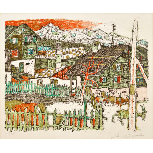 ALOIS CARIGIET : B�ndner Dorf (DOBIASCHOFSKY AUKTIONEN AG)
