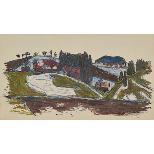 FRED STAUFFER : Schneeschmelze (DOBIASCHOFSKY AUKTIONEN AG)