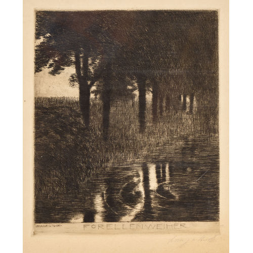 FRANZ VON STUCK : 'Forellenweiher' (DOBIASCHOFSKY AUKTIONEN AG)