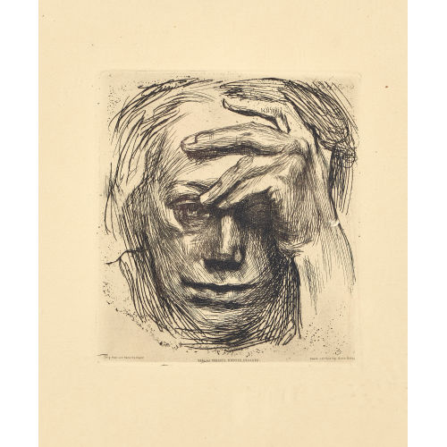 K�THE KOLLWITZ : 'Selstbildnis mit Hand an der Stirn' (DOBIASCHOFSKY AUKTIONEN AG)