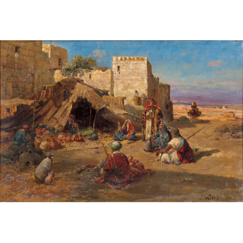 CARL WUTTKE : Rastende Orientalen (DOBIASCHOFSKY AUKTIONEN AG)