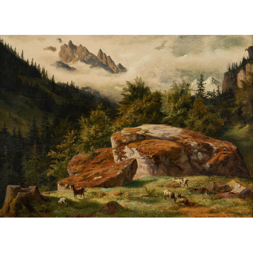 19. JH. SCHWEIZ : 'Chemin de Rosenlaui' (DOBIASCHOFSKY AUKTIONEN AG)