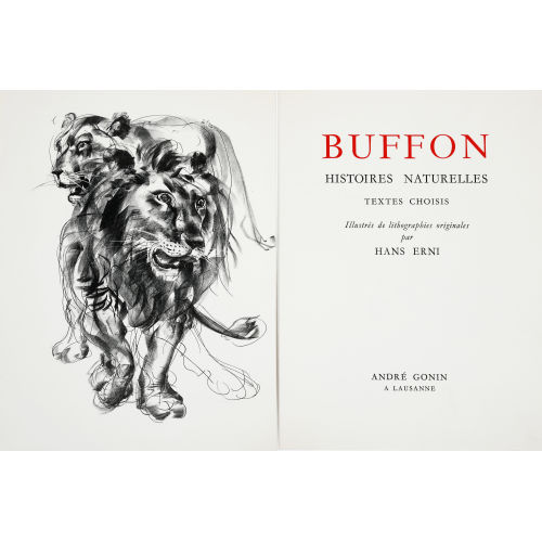 HANS ERNI : Georges-Louis Leclerc de Buffon: 'Histoires Naturelles' (DOBIASCHOFSKY AUKTIONEN AG)