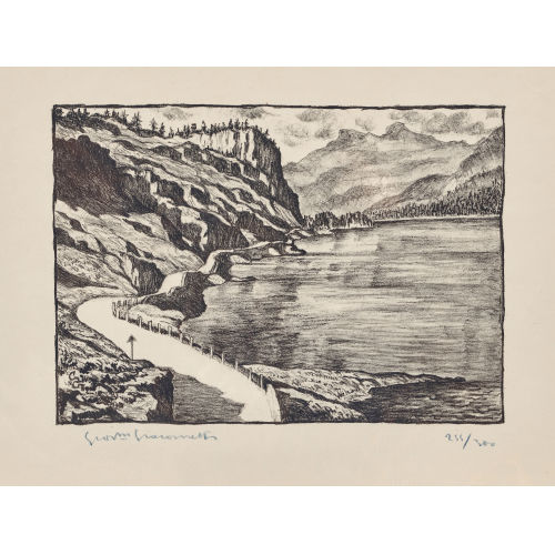 GIOVANNI GIACOMETTI : 'Blick von Maloja auf den Silsersee' (DOBIASCHOFSKY AUKTIONEN AG)