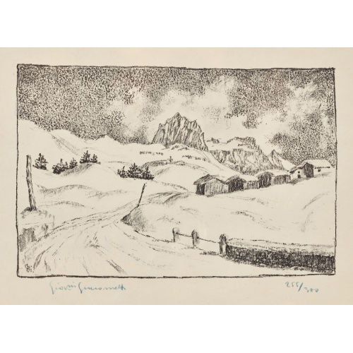 GIOVANNI GIACOMETTI : 'Maloja im Winter' (DOBIASCHOFSKY AUKTIONEN AG)