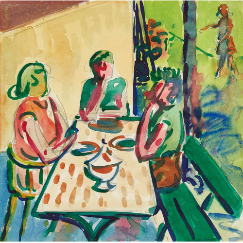 TURO (EIGTL. PEDRETTI PEDRETTI : 'Figuren am Tisch' (DOBIASCHOFSKY AUKTIONEN AG)