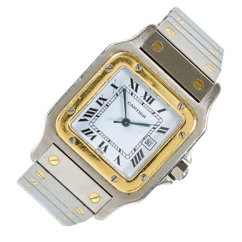 CARTIER : Herrenarmbanduhr 'Santos' (DOBIASCHOFSKY AUKTIONEN AG)