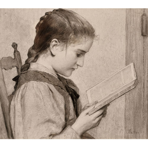 ALBERT ANKER : Lesendes M�dchen (DOBIASCHOFSKY AUKTIONEN AG)