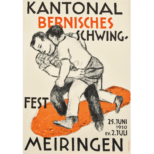 ARNOLD BR�GGER : 'Kantonal Bernisches Schwingfest Meiringen 1950' (DOBIASCHOFSKY AUKTIONEN AG)
