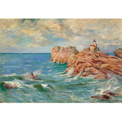 EDMOND MARIE PETITJEAN : Bord de mer (DOBIASCHOFSKY AUKTIONEN AG)