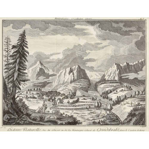G. DANIOTO : 'Histoire Naturelle, Vue du Glacier ou de la Montagne Glac�e de Grindelwald, dans le Canton de Berne' (DOBIASCHOFSKY AUKTIONEN AG)