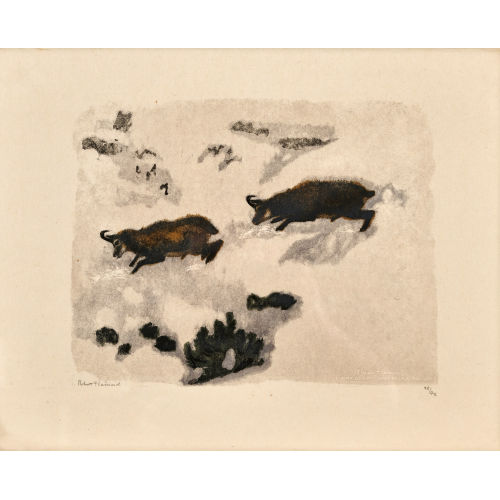 ROBERT HAINARD : 'Poursuite de chamois' (DOBIASCHOFSKY AUKTIONEN AG)