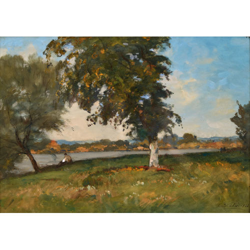 LOUIS ALEXANDRE CABI� : Flusslandschaft (DOBIASCHOFSKY AUKTIONEN AG)