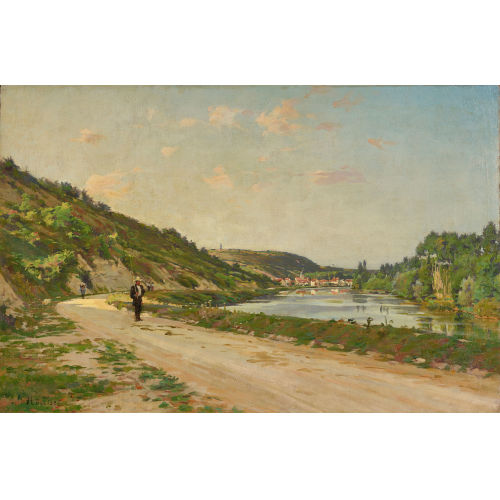 JULES ROUSSET : Au bord de la rivi�re (DOBIASCHOFSKY AUKTIONEN AG)