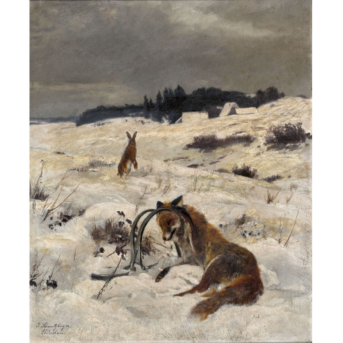 JOSEF SCHMITZBERGER : Fuchs in der Falle (DOBIASCHOFSKY AUKTIONEN AG)