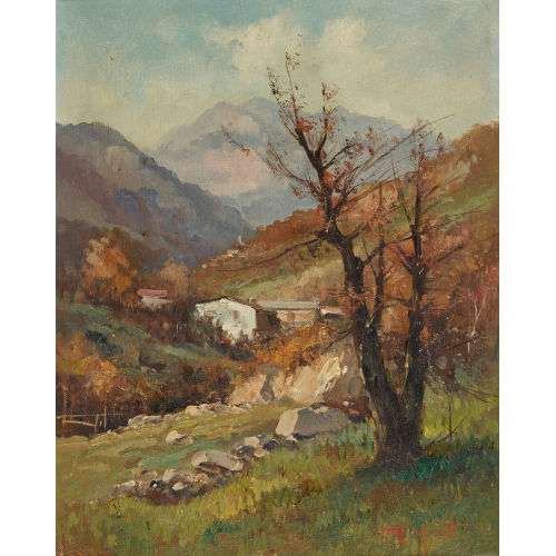 ERCOLE MAGROTTI : 'Autunno in montagna' (DOBIASCHOFSKY AUKTIONEN AG)